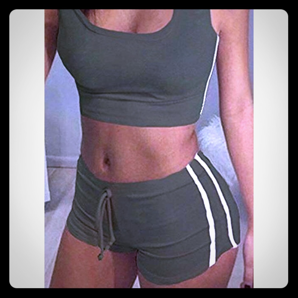 ❇️Sexy crop top tank and short 2 piece